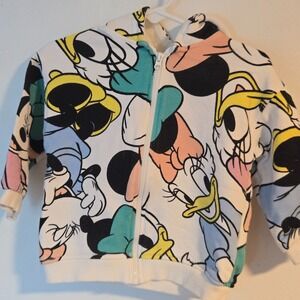 Zara kids girls x MINNIE MOUSE DISNEY Zip up Sweater with Hood Size 12-18mos